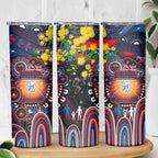 NAIDOC Week 2025 Bulldogs Football Skinny Tumbler Aboriginal Dot Painting