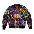 Personalised NAIDOC Week 2025 Bulldogs Football Sleeve Zip Bomber Jacket Aboriginal Dot Painting
