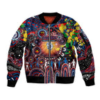 Personalised NAIDOC Week 2025 Bulldogs Football Sleeve Zip Bomber Jacket Aboriginal Dot Painting