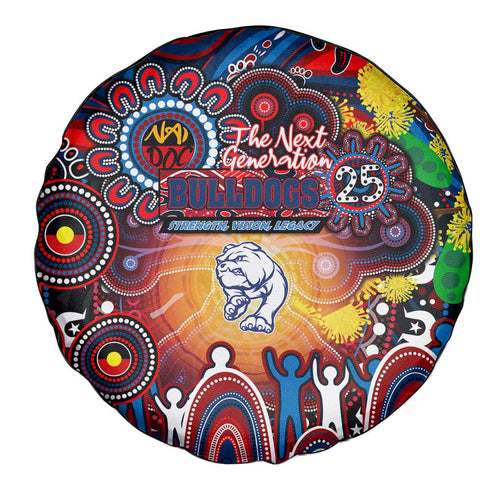 NAIDOC Week 2025 Bulldogs Football Spare Tire Cover Aboriginal Dot Painting