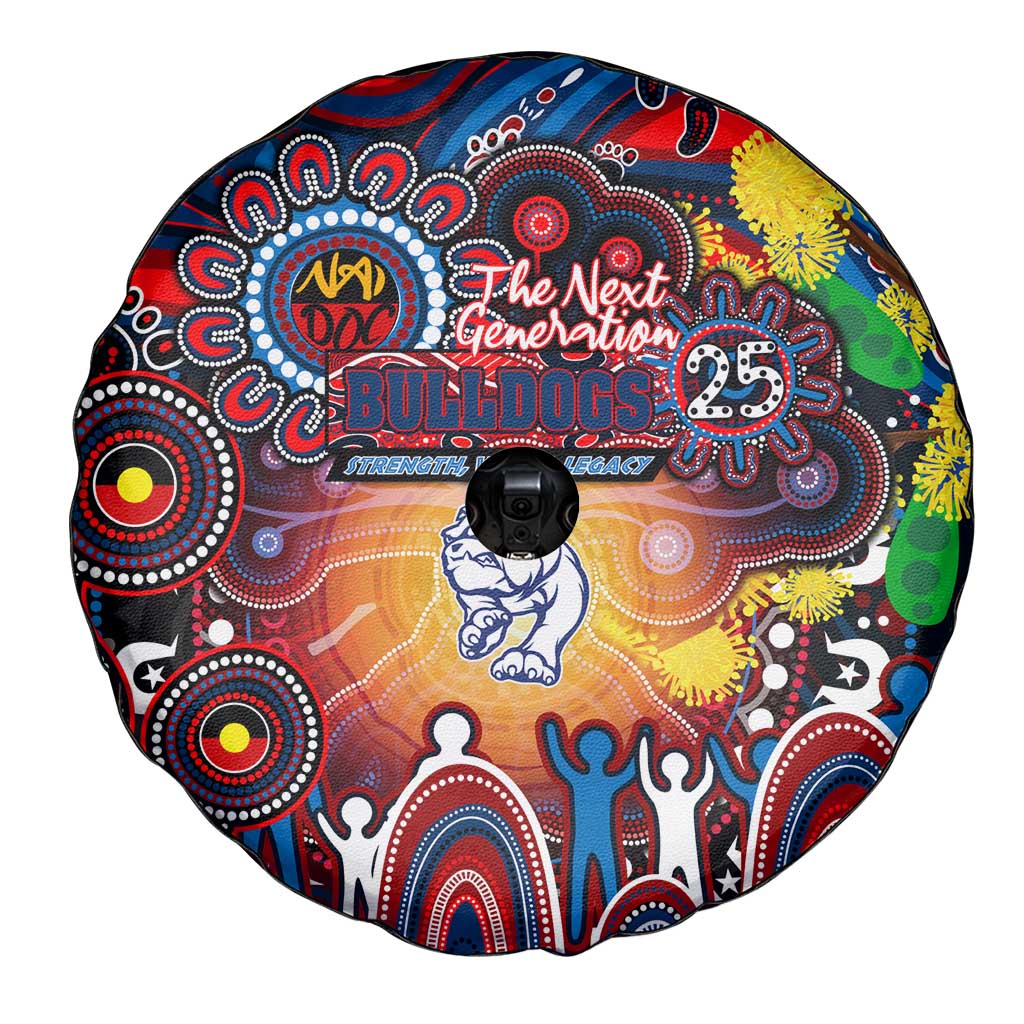 NAIDOC Week 2025 Bulldogs Football Spare Tire Cover Aboriginal Dot Painting