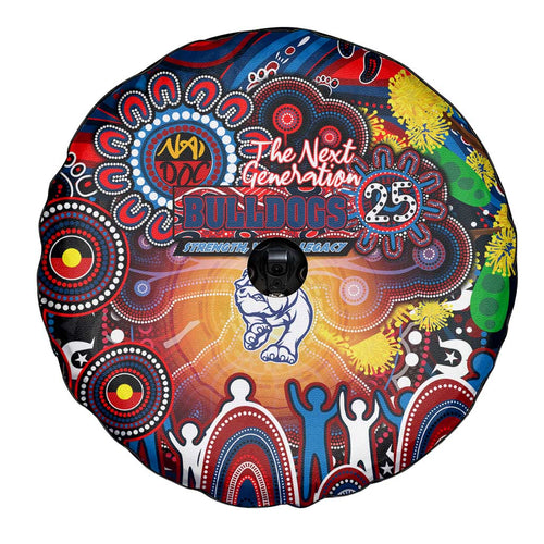 NAIDOC Week 2025 Bulldogs Football Spare Tire Cover Aboriginal Dot Painting