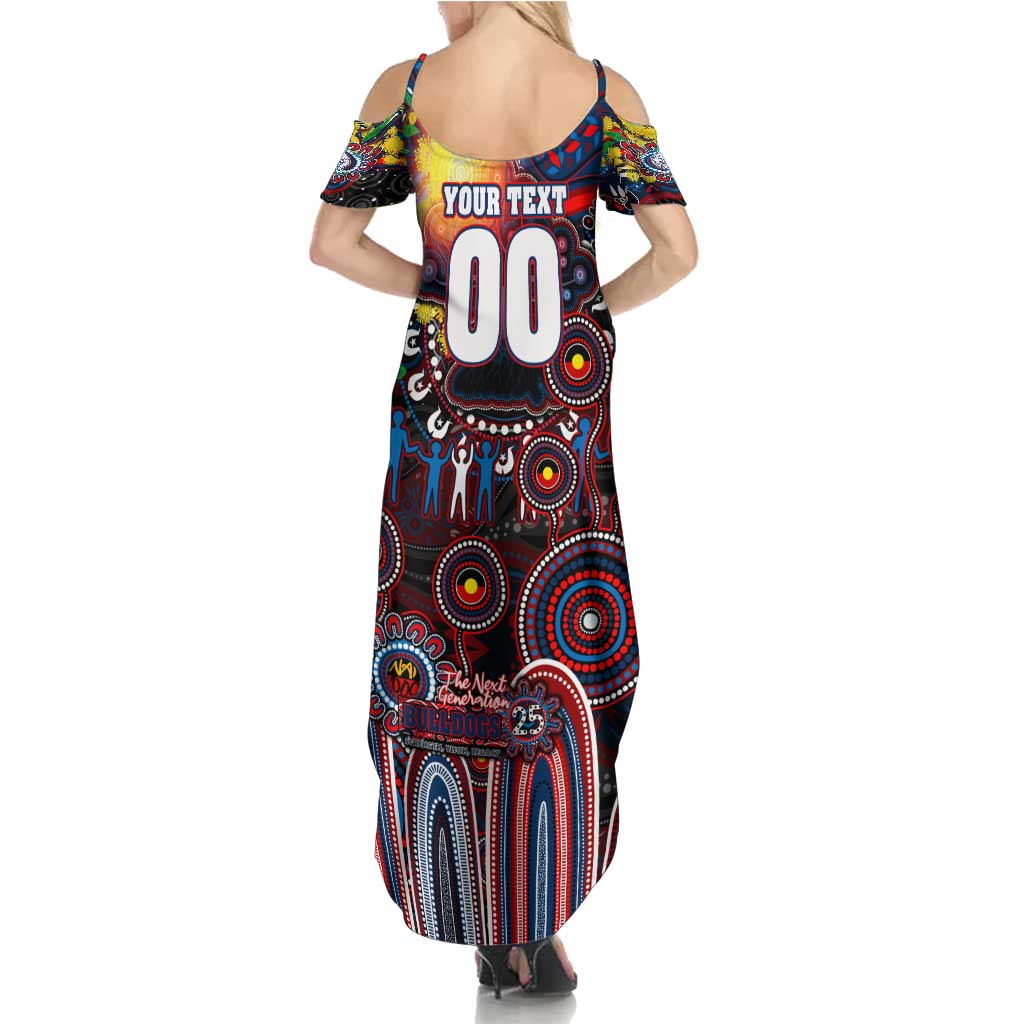 Personalised NAIDOC Week 2025 Bulldogs Football Summer Maxi Dress Aboriginal Dot Painting