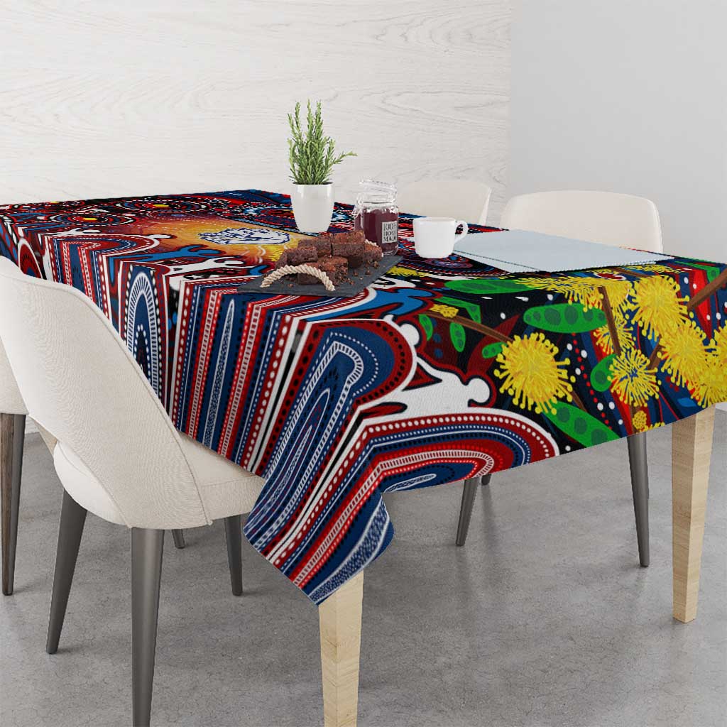NAIDOC Week 2025 Bulldogs Football Tablecloth Aboriginal Dot Painting