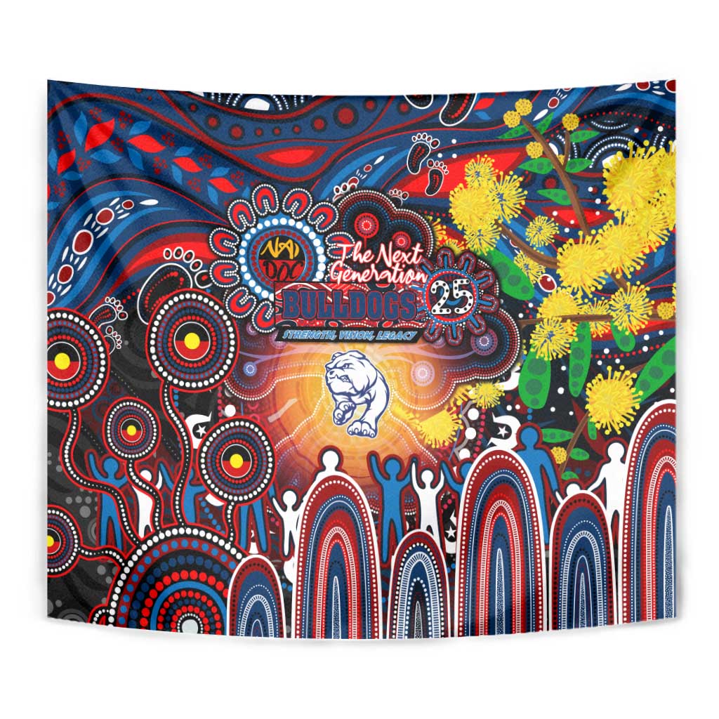 NAIDOC Week 2025 Bulldogs Football Tapestry Aboriginal Dot Painting