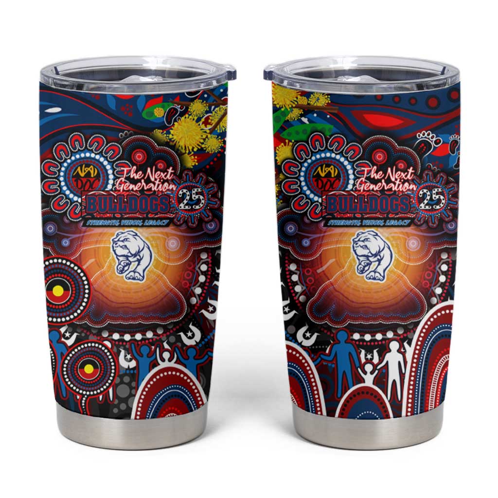 NAIDOC Week 2025 Bulldogs Football Tumbler Cup Aboriginal Dot Painting