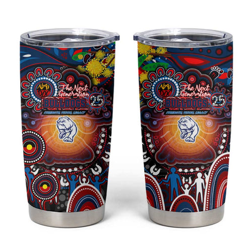 NAIDOC Week 2025 Bulldogs Football Tumbler Cup Aboriginal Dot Painting