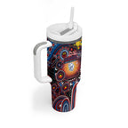 NAIDOC Week 2025 Bulldogs Football Tumbler With Handle Aboriginal Dot Painting