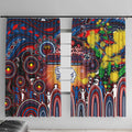 NAIDOC Week 2025 Bulldogs Football Window Curtain Aboriginal Dot Painting