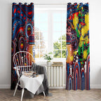 NAIDOC Week 2025 Bulldogs Football Window Curtain Aboriginal Dot Painting