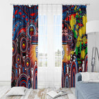 NAIDOC Week 2025 Bulldogs Football Window Curtain Aboriginal Dot Painting