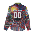 Personalised NAIDOC Week 2025 Bulldogs Football Women Casual Shirt Aboriginal Dot Painting