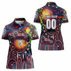 Personalised NAIDOC Week 2025 Bulldogs Football Women Polo Shirt Aboriginal Dot Painting