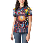Personalised NAIDOC Week 2025 Bulldogs Football Women Polo Shirt Aboriginal Dot Painting