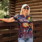 Personalised NAIDOC Week 2025 Bulldogs Football Women Polo Shirt Aboriginal Dot Painting