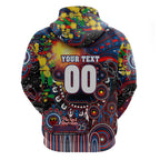 Personalised NAIDOC Week 2025 Bulldogs Football Zip Hoodie Aboriginal Dot Painting