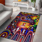 NAIDOC Week 2025 Roosters Football Area Rug Aboriginal Dot Painting