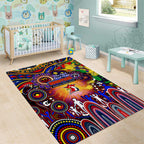 NAIDOC Week 2025 Roosters Football Area Rug Aboriginal Dot Painting