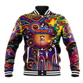 Personalised NAIDOC Week 2025 Roosters Football Baseball Jacket Aboriginal Dot Painting