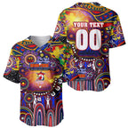 Personalised NAIDOC Week 2025 Roosters Football Baseball Jersey Aboriginal Dot Painting