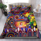 NAIDOC Week 2025 Roosters Football Bedding Set Aboriginal Dot Painting