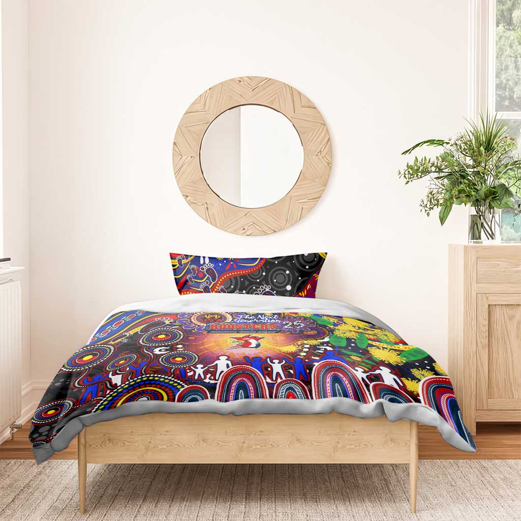 NAIDOC Week 2025 Roosters Football Bedding Set Aboriginal Dot Painting