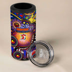 NAIDOC Week 2025 Roosters Football 4 in 1 Can Cooler Tumbler Aboriginal Dot Painting