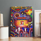 NAIDOC Week 2025 Roosters Football Canvas Wall Art Aboriginal Dot Painting