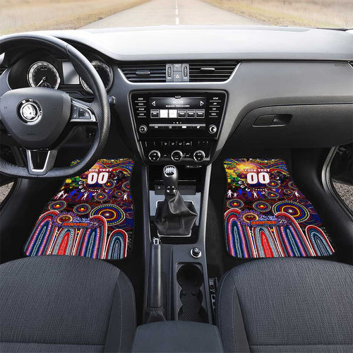 NAIDOC Week 2025 Roosters Football Car Mats Aboriginal Dot Painting