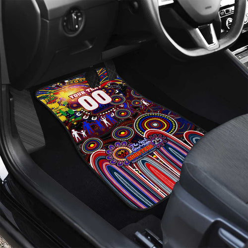 NAIDOC Week 2025 Roosters Football Car Mats Aboriginal Dot Painting