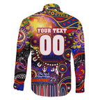 Personalised NAIDOC Week 2025 Roosters Football Family Matching Off Shoulder Short Dress and Hawaiian Shirt Aboriginal Dot Painting