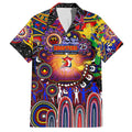 Personalised NAIDOC Week 2025 Roosters Football Family Matching Short Sleeve Bodycon Dress and Hawaiian Shirt Aboriginal Dot Painting