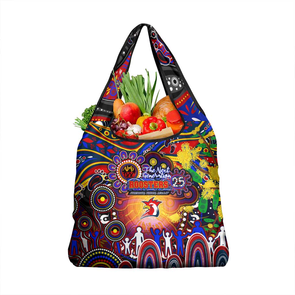 NAIDOC Week 2025 Roosters Football Grocery Bag Aboriginal Dot Painting
