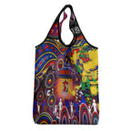 NAIDOC Week 2025 Roosters Football Grocery Bag Aboriginal Dot Painting