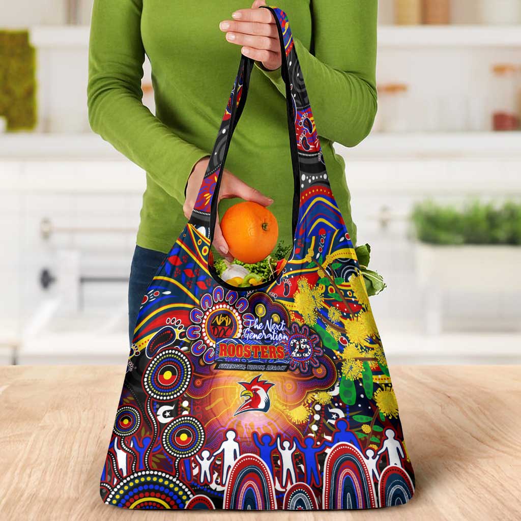 NAIDOC Week 2025 Roosters Football Grocery Bag Aboriginal Dot Painting
