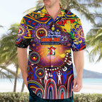 Personalised NAIDOC Week 2025 Roosters Football Hawaiian Shirt Aboriginal Dot Painting