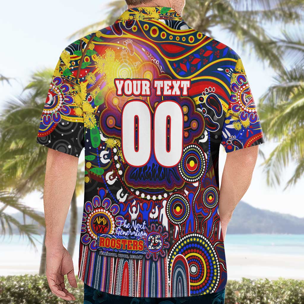 Personalised NAIDOC Week 2025 Roosters Football Hawaiian Shirt Aboriginal Dot Painting