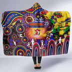 NAIDOC Week 2025 Roosters Football Hooded Blanket Aboriginal Dot Painting