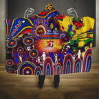 NAIDOC Week 2025 Roosters Football Hooded Blanket Aboriginal Dot Painting