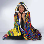 NAIDOC Week 2025 Roosters Football Hooded Blanket Aboriginal Dot Painting