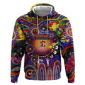 Personalised NAIDOC Week 2025 Roosters Football Hoodie Aboriginal Dot Painting