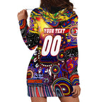 Personalised NAIDOC Week 2025 Roosters Football Hoodie Dress Aboriginal Dot Painting