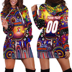 Personalised NAIDOC Week 2025 Roosters Football Hoodie Dress Aboriginal Dot Painting