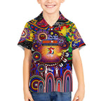 Personalised NAIDOC Week 2025 Roosters Football Kid Hawaiian Shirt Aboriginal Dot Painting