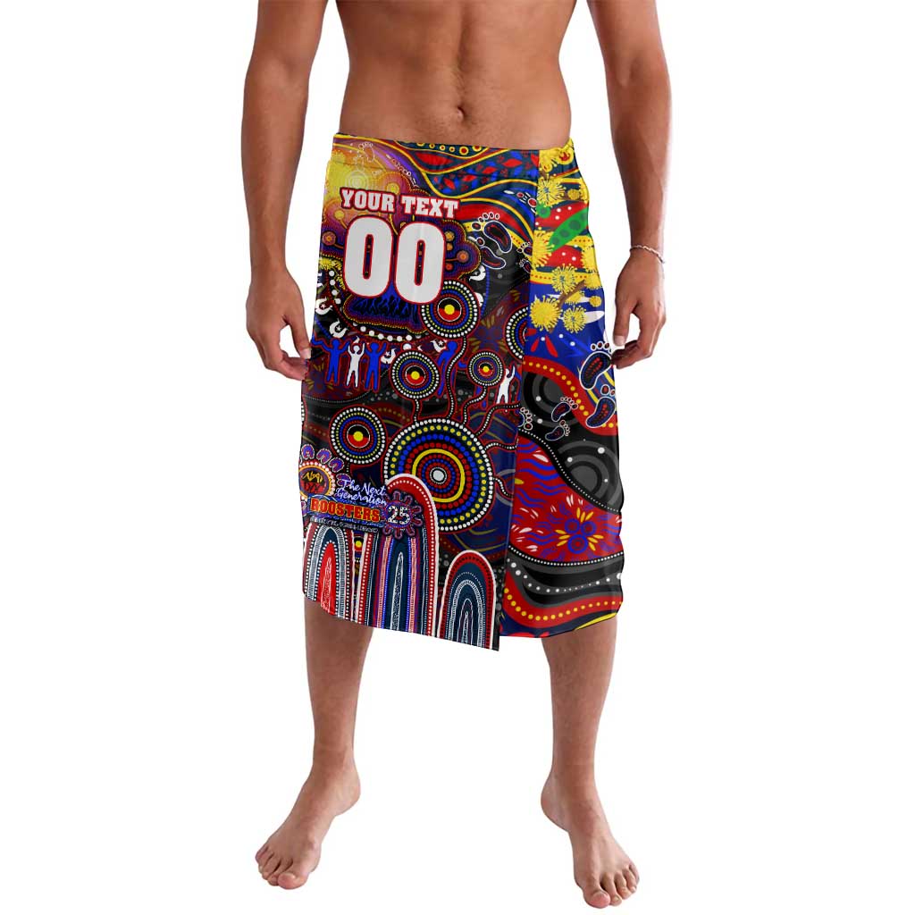 Personalised NAIDOC Week 2025 Roosters Football Lavalava Aboriginal Dot Painting