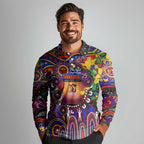 Personalised NAIDOC Week 2025 Roosters Football Long Sleeve Polo Shirt Aboriginal Dot Painting