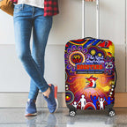 NAIDOC Week 2025 Roosters Football Luggage Cover Aboriginal Dot Painting