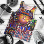 Personalised NAIDOC Week 2025 Roosters Football Men Tank Top Aboriginal Dot Painting