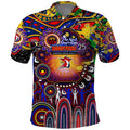 Personalised NAIDOC Week 2025 Roosters Football Polo Shirt Aboriginal Dot Painting