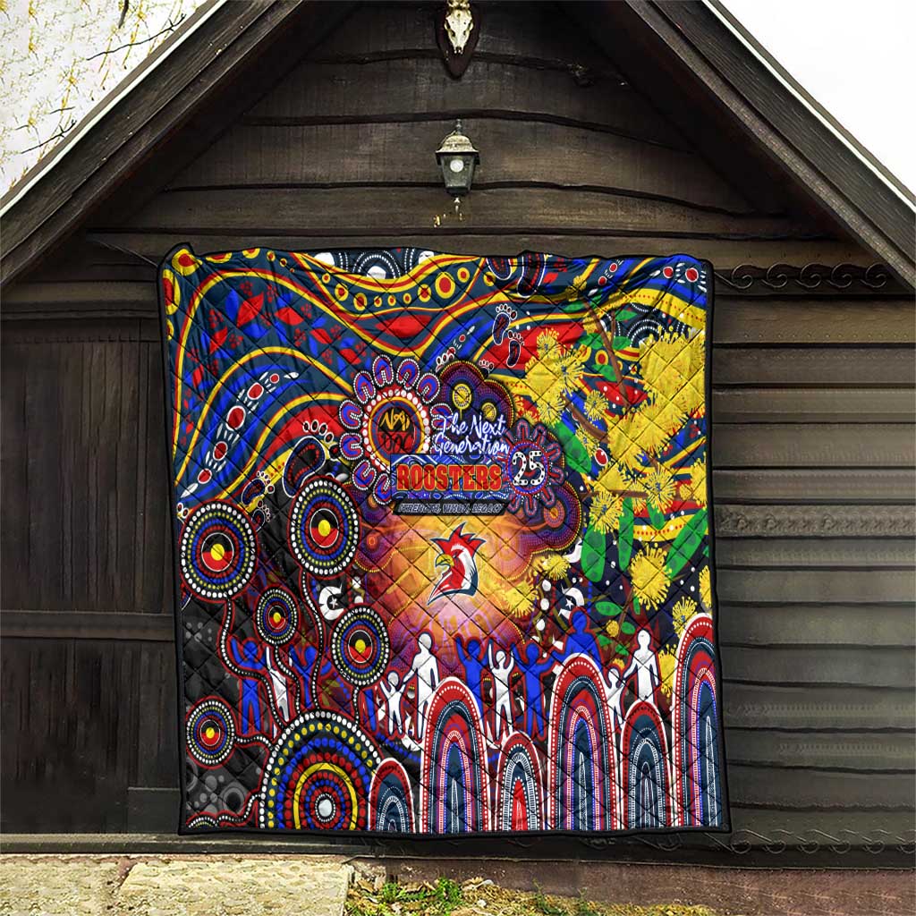 NAIDOC Week 2025 Roosters Football Quilt Aboriginal Dot Painting